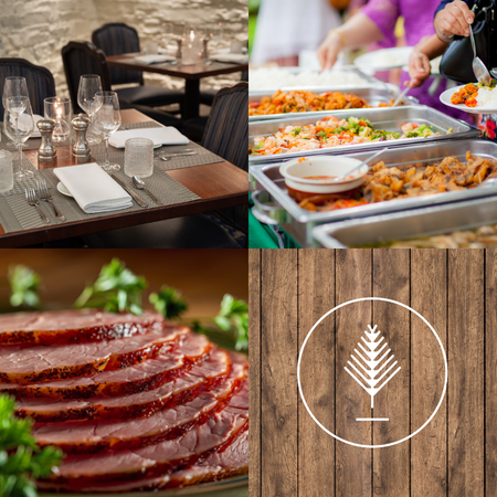 a collage of food and drinks